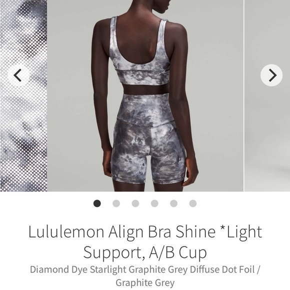 Lululemon Align Bra Shine Size 6 A/B Cup lw2dnqs Shiny Light Coverage - Picture 7 of 9